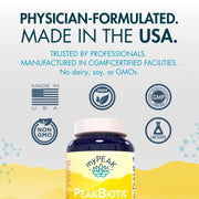 myPEAK PeakBiotic: The Best Vegan Probiotic Prebiotic Supplement for Women and Men to Support Reduced Gas & Bloating, Optimal Gut Health, Mood, Digestion, Immunity, Weight, Skin, Brain Health & Regular Bowel Movements Ingredients.