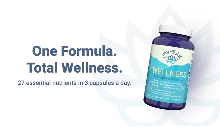 myPEAK Wellness: The Best Vegan Multivitamin for Men, Women & Seniors with ElevATP® Ancient Peat Extract to Support Strength, Immunity, Fitness, Performance, Endurance, Focus, Memory, Mood, Anti-Aging, Stress-Reduction & Nutrition Ingredient Benefits
